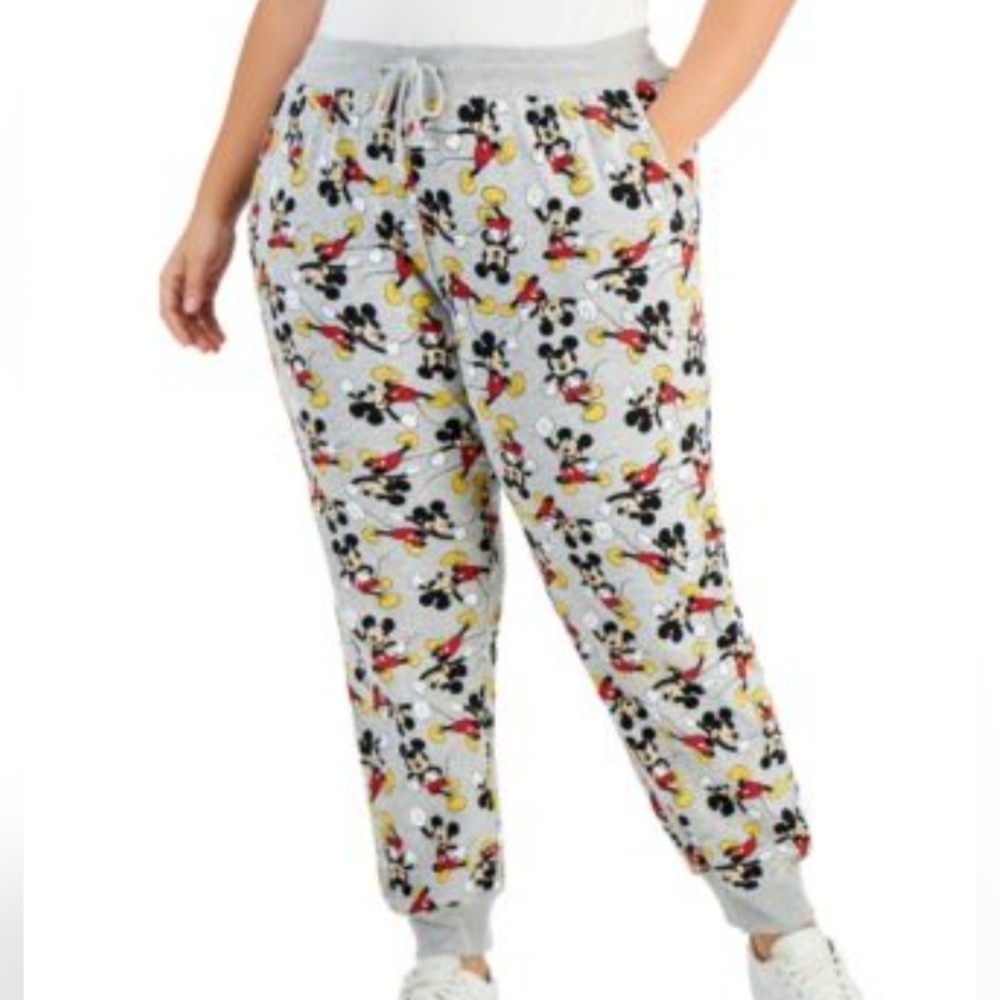 Disney Heather Gray Mickey Mouse Pajama Bottoms Size L.
